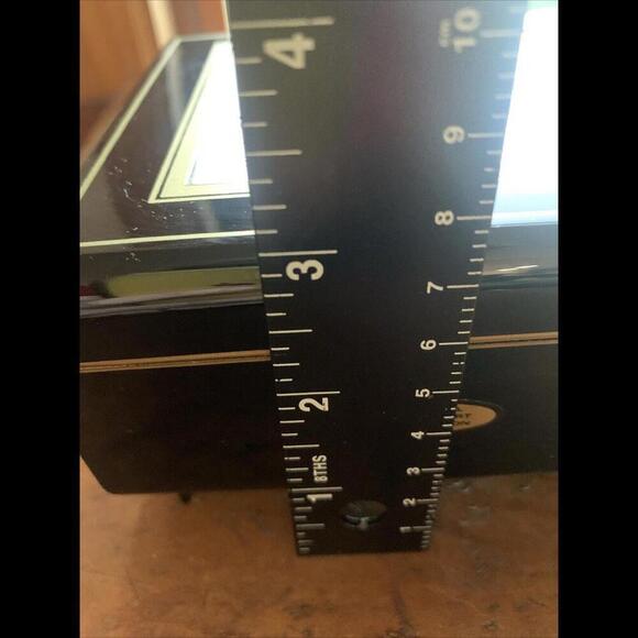 VTG Japan Art Of Chokin Flowers & Bird Black Lacquer Music Jewelry Box Red Inner - Picture 7 of 7